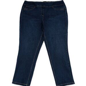 Ultra Denim Women's Pull-On Skinny Jeans Size XL Dark Wash High Rise Stretch